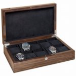 Кутия за часовници  Beco Technic Wooden Collector's Box Crystal Makassar, Black Velvet For 10 Watches